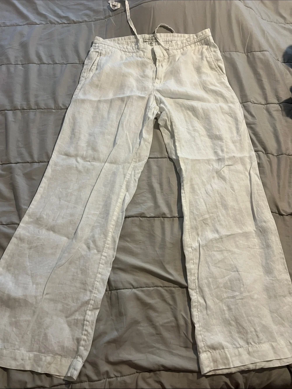 Banana Republic Men’s Linen Drawstring Pants — White